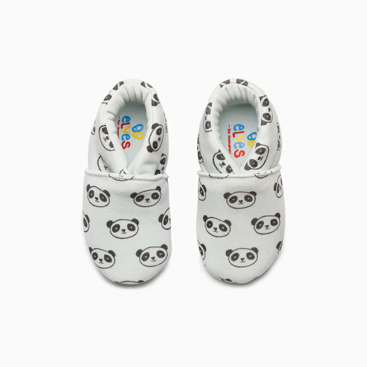 Panda Cotton Baby Shoe - Blue And Black