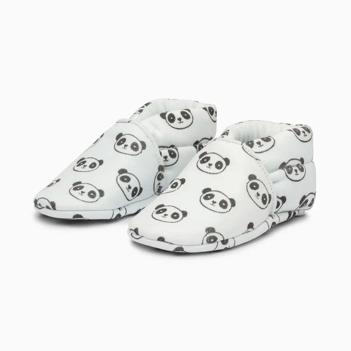 Panda Cotton Baby Shoe - Blue And Black