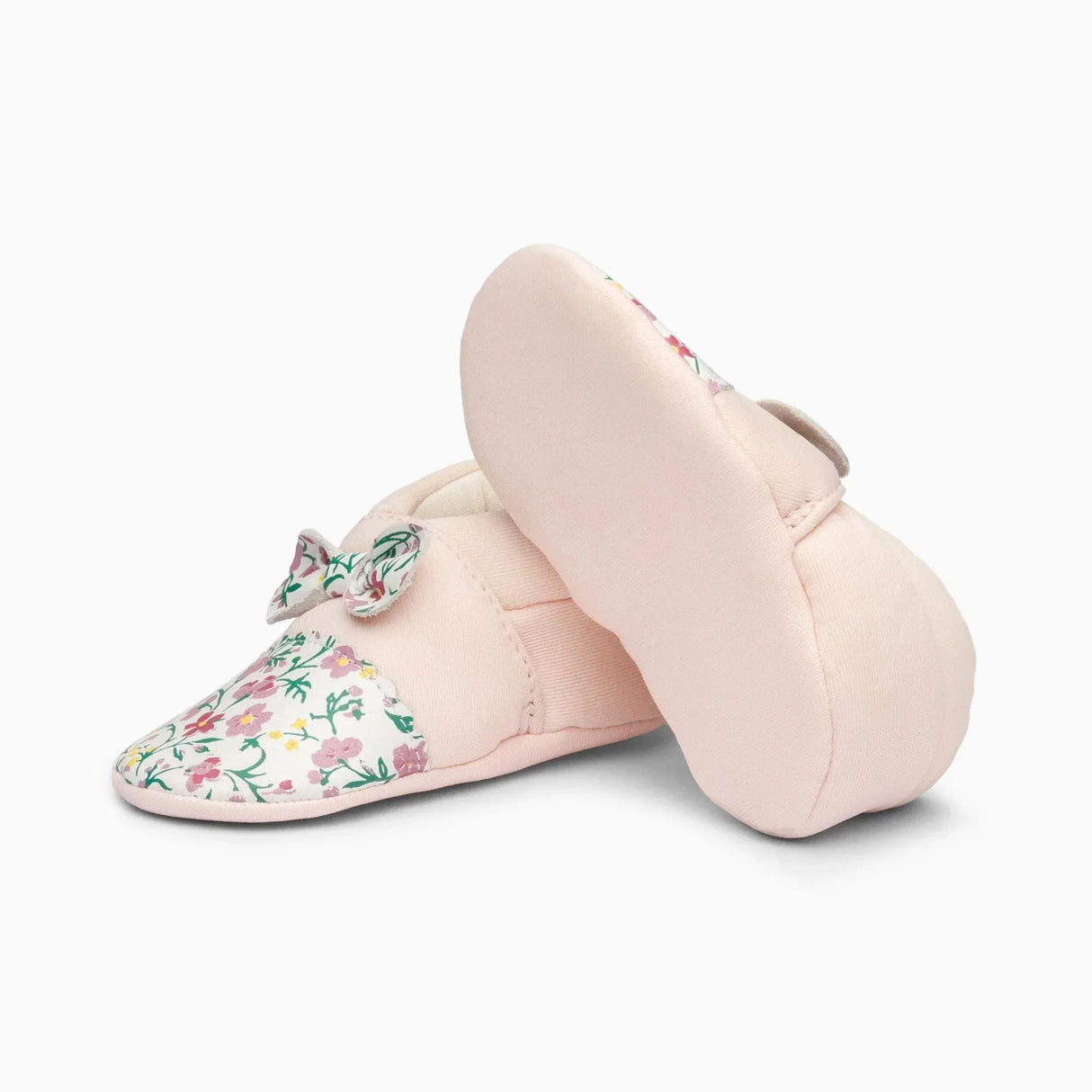 Bow Cotton Baby Shoe - Baby Pink