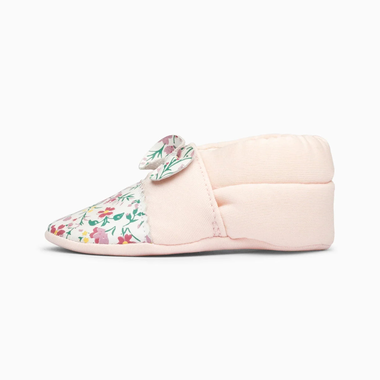 Bow Cotton Baby Shoe - Baby Pink