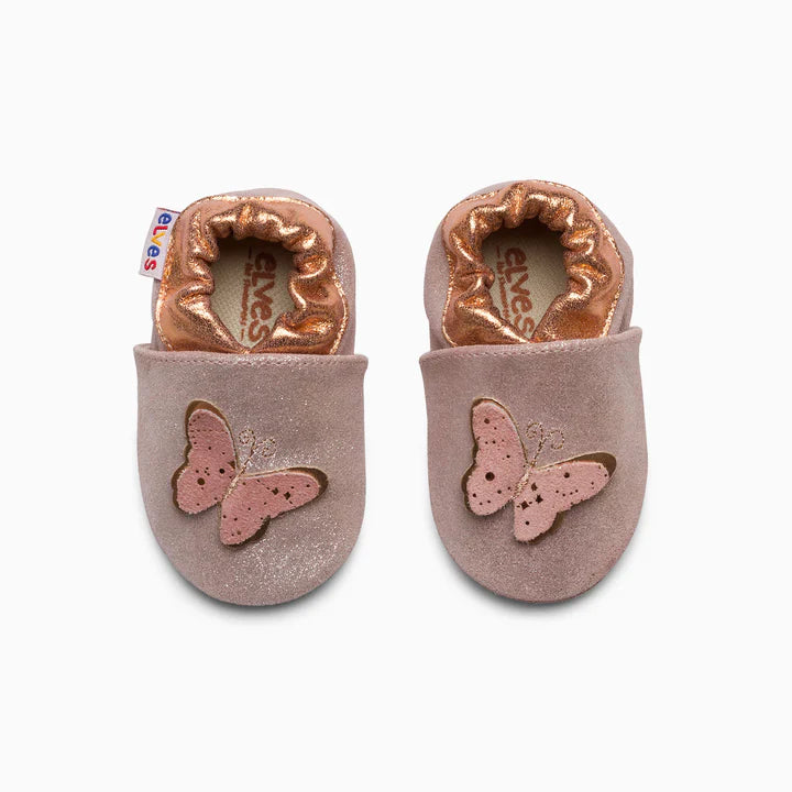 Glitterfly Leather Baby Shoe - Pink