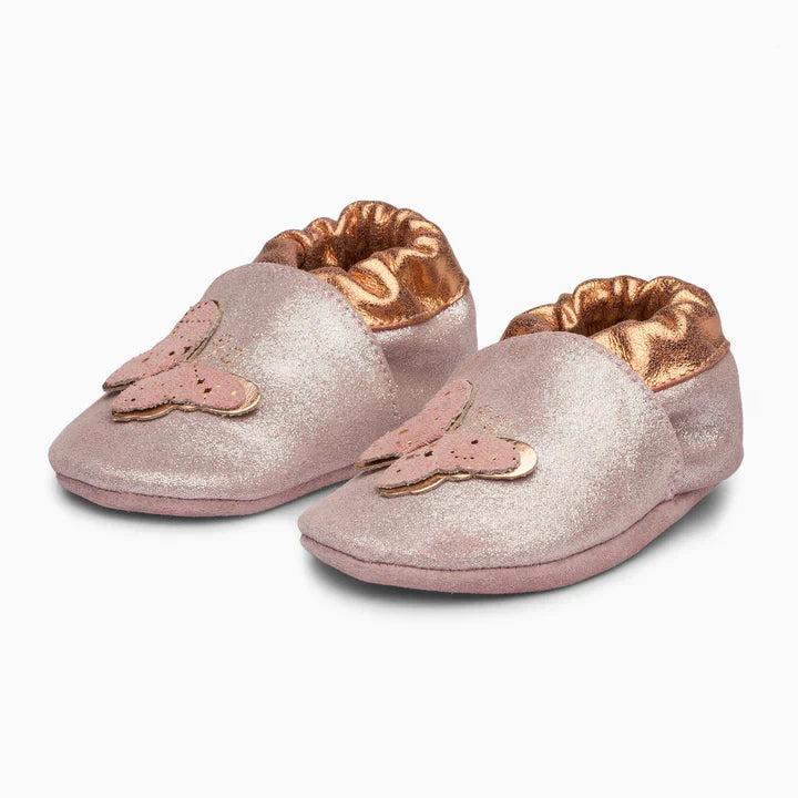 Glitterfly Leather Baby Shoe - Pink
