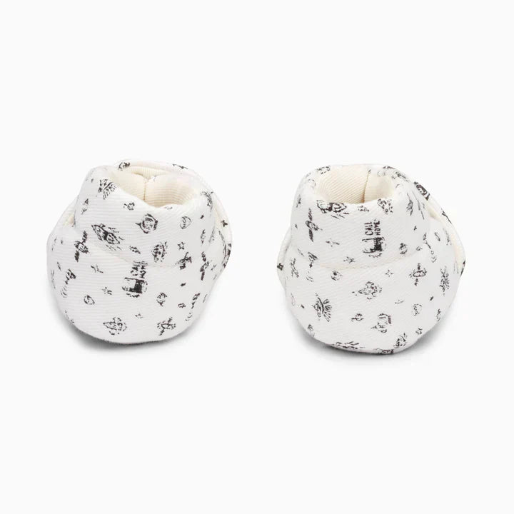 Galactic Cotton Baby Shoe - White