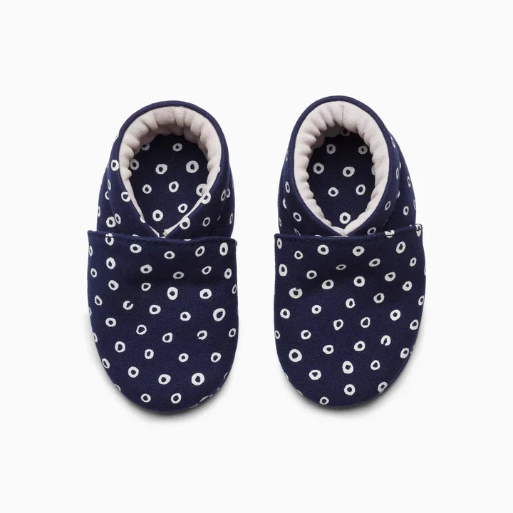 Rings Cotton Baby Shoe - Dark Blue