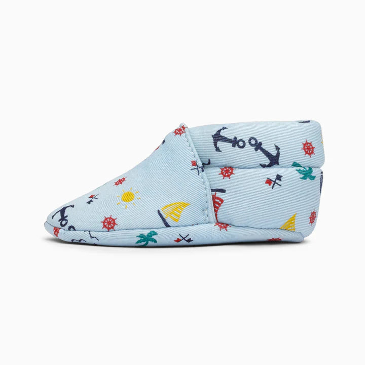 Seaside Cotton Baby Shoe - Baby Blue