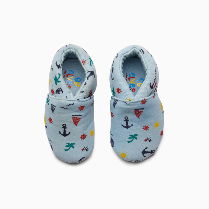 Seaside Cotton Baby Shoe - Baby Blue