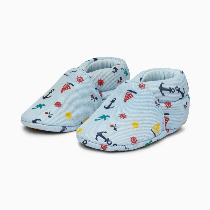 Seaside Cotton Baby Shoe - Baby Blue