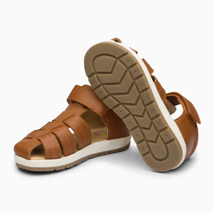 Single Strap Trio Kids Leather Sandals