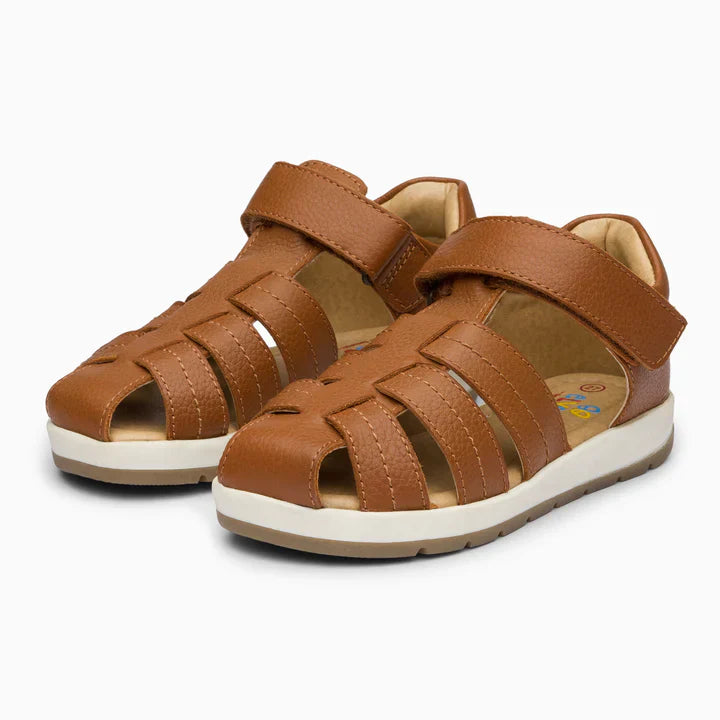 Single Strap Trio Kids Leather Sandals