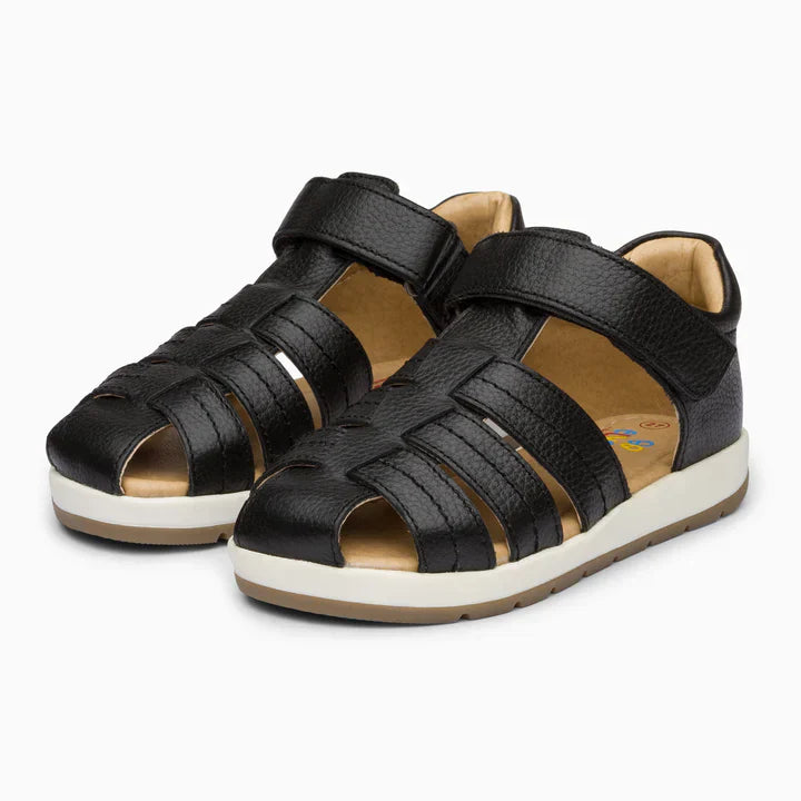 Single Strap Trio Kids Leather Sandals