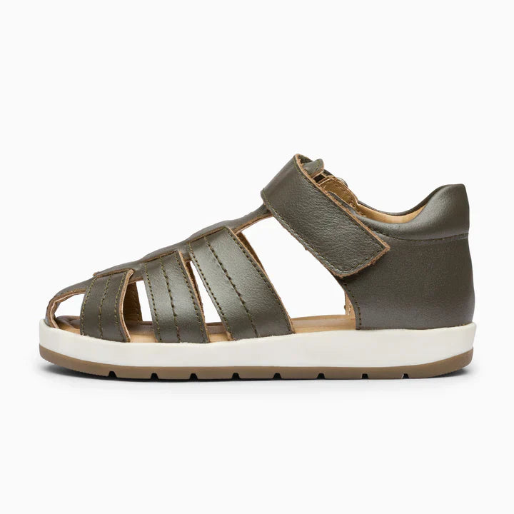 Single Strap Trio Kids Leather Sandals