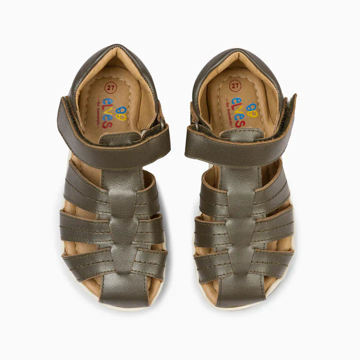 Single Strap Trio Kids Leather Sandals