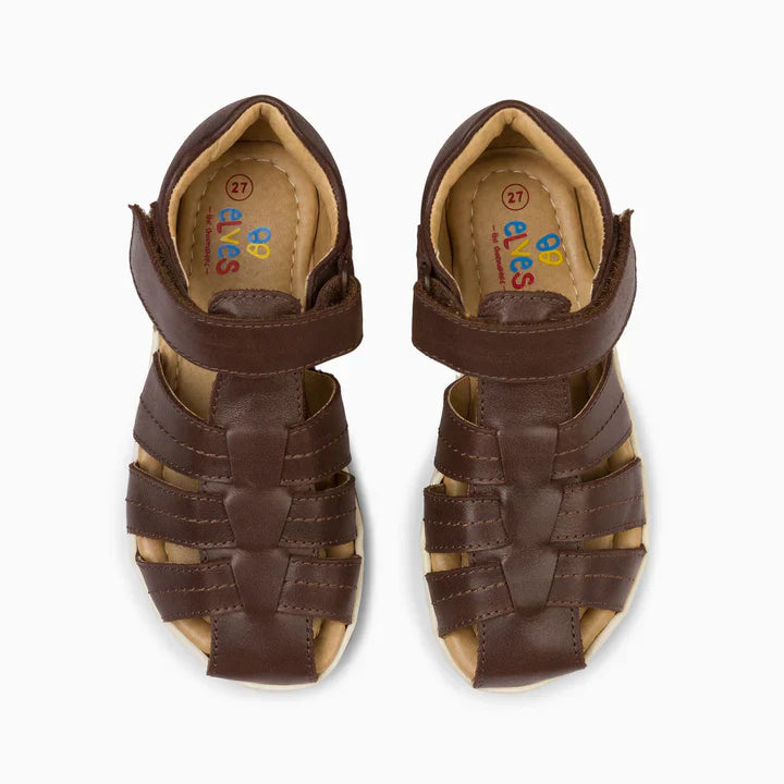 Single Strap Trio Kids Leather Sandals