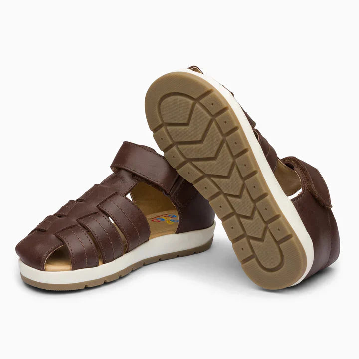 Single Strap Trio Kids Leather Sandals