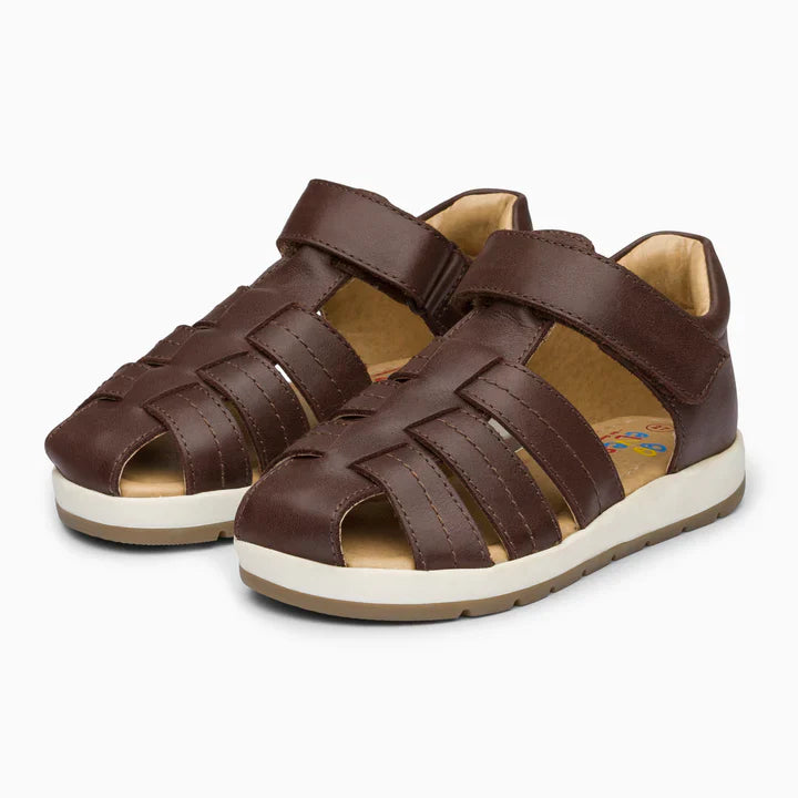 Single Strap Trio Kids Leather Sandals