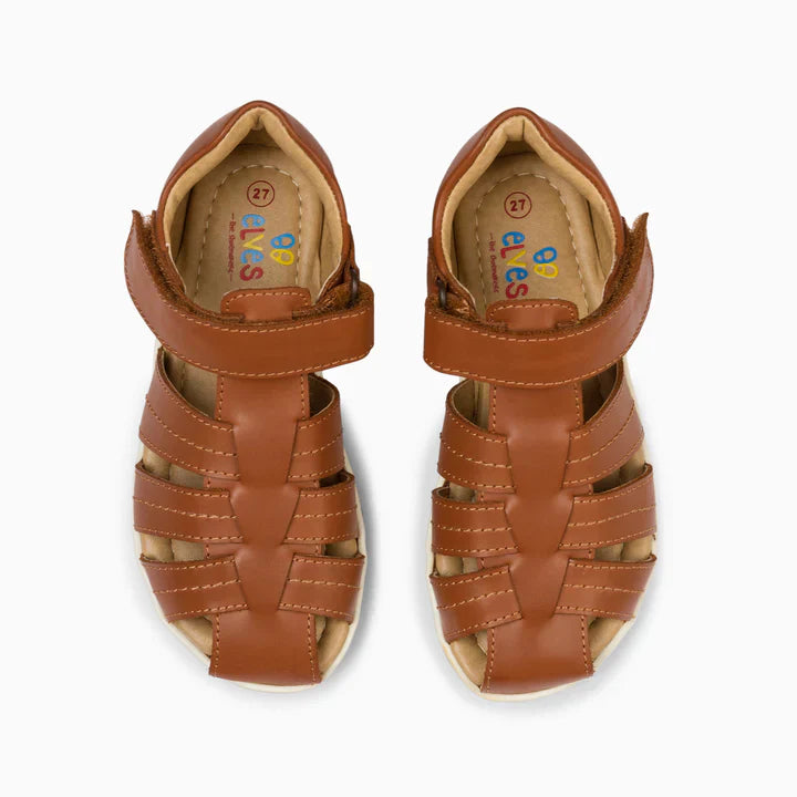 Single Strap Trio Kids Leather Sandals