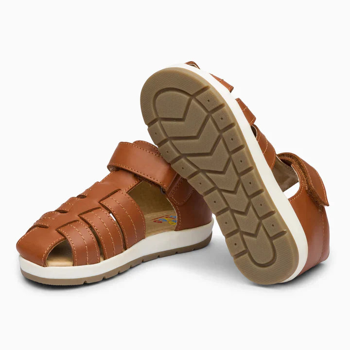 Single Strap Trio Kids Leather Sandals