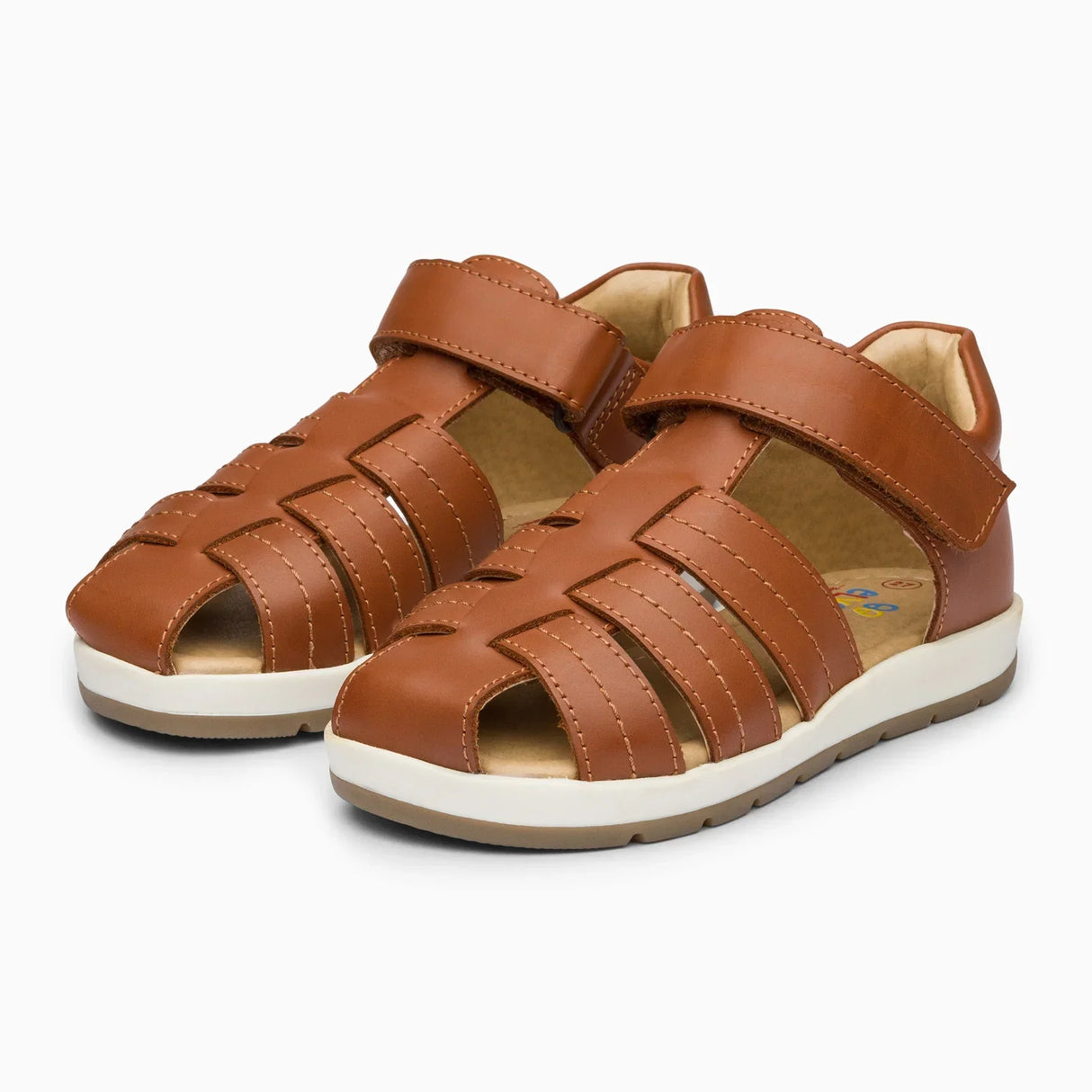 Single Strap Trio Kids Leather Sandals