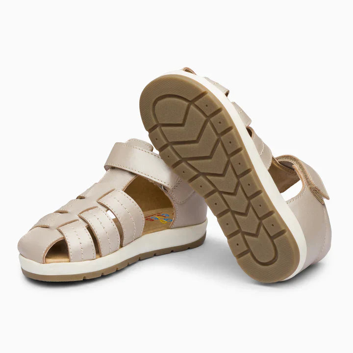 Single Strap Trio Kids Leather Sandals