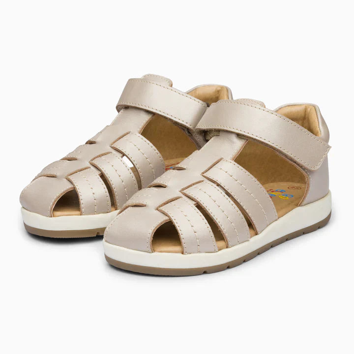 Single Strap Trio Kids Leather Sandals