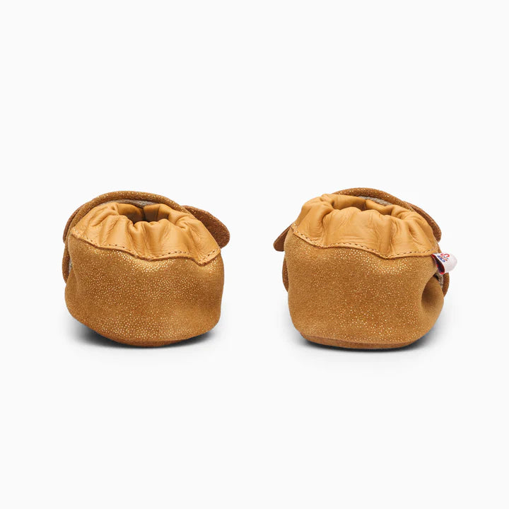 Teddy Bear Leather Baby Shoe - Brown