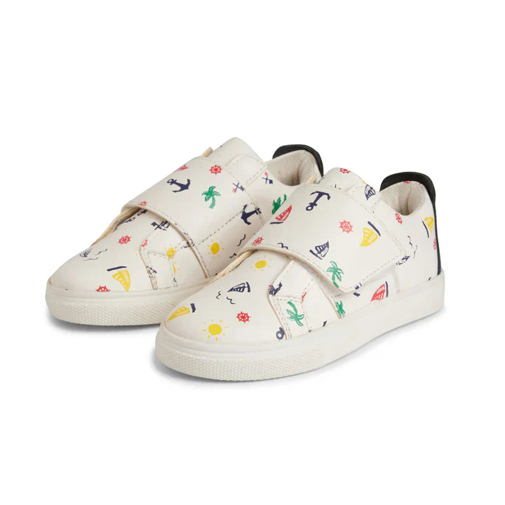 Seashore Kids Leather Sneakers - White