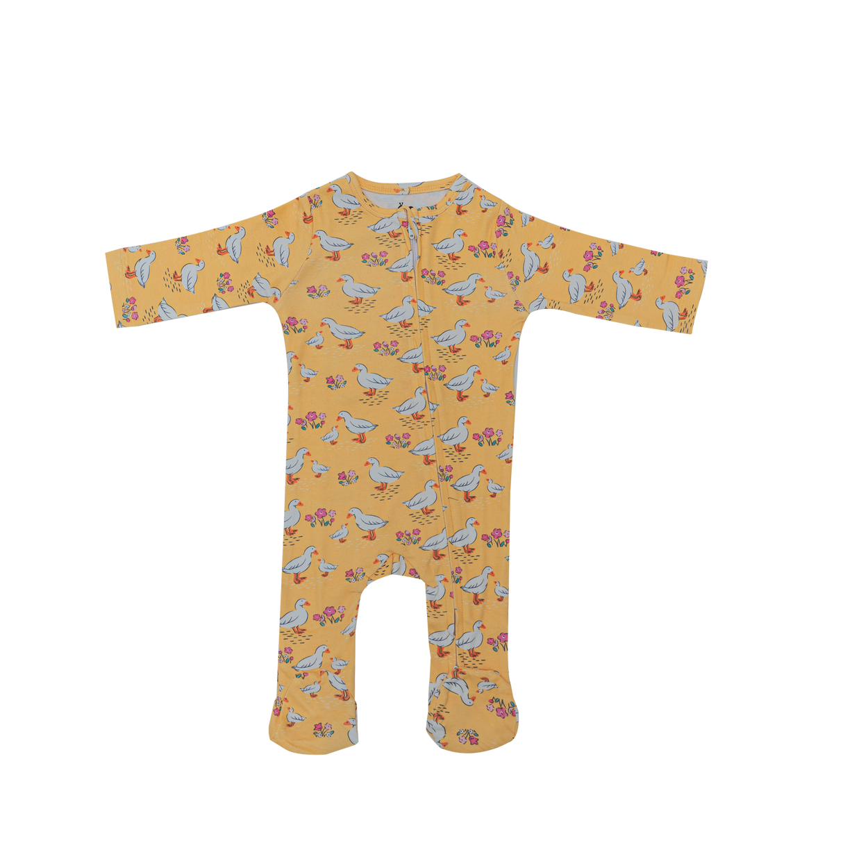 Footed Rompers - Duck