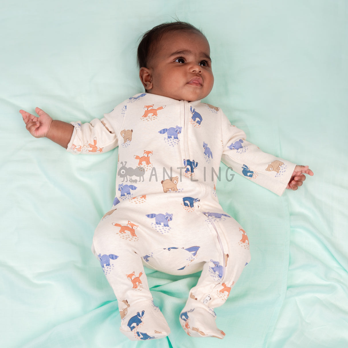 Footed Rompers - Woods