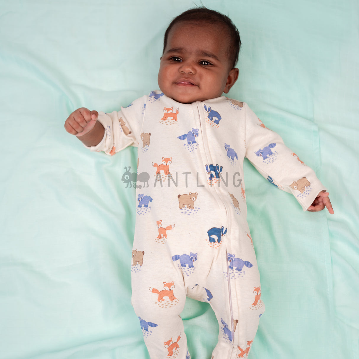 Footed Rompers - Woods