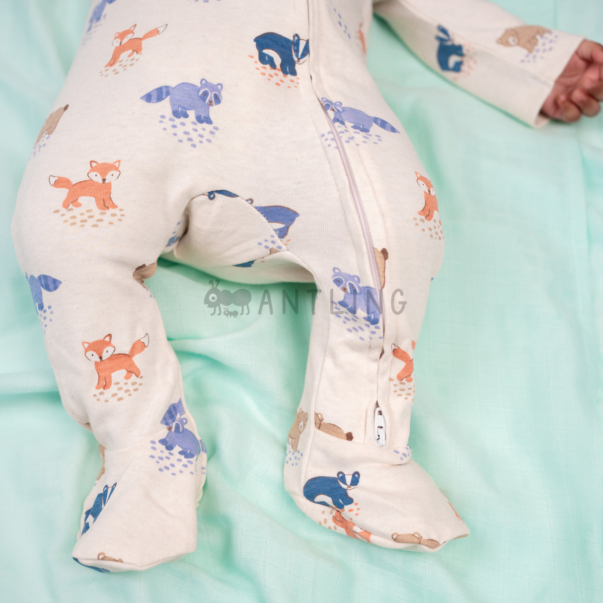 Footed Rompers - Woods