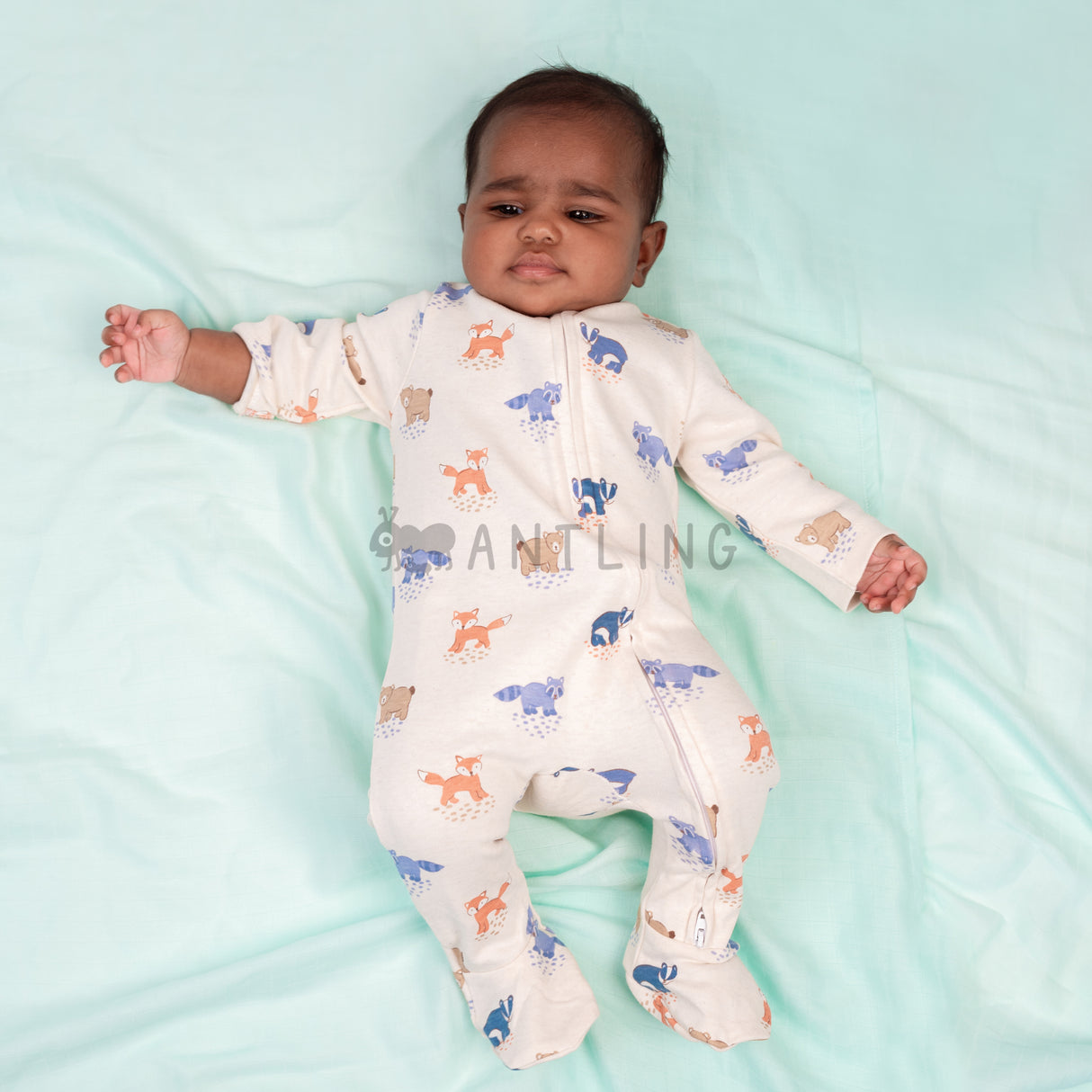 Footed Rompers - Woods