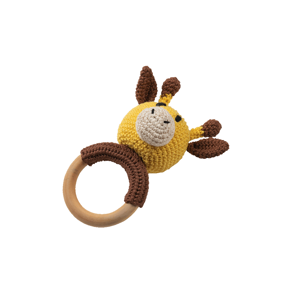 Handmade Crochet Giraffe Rattle