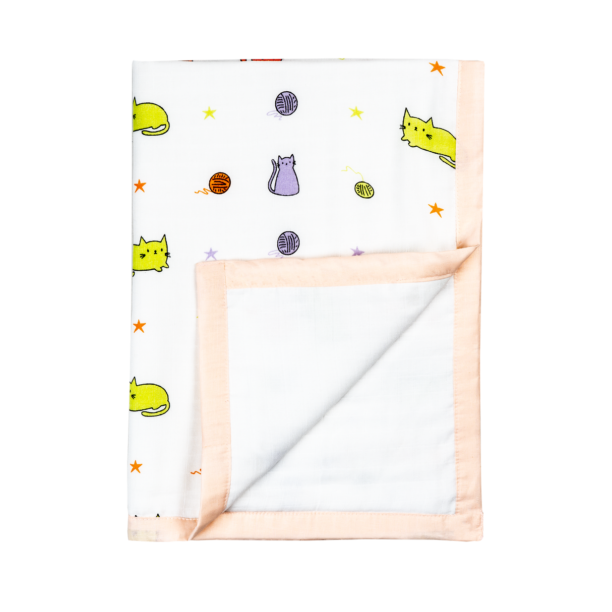 4 Layers Muslin Holding Towel - Cute Kitty