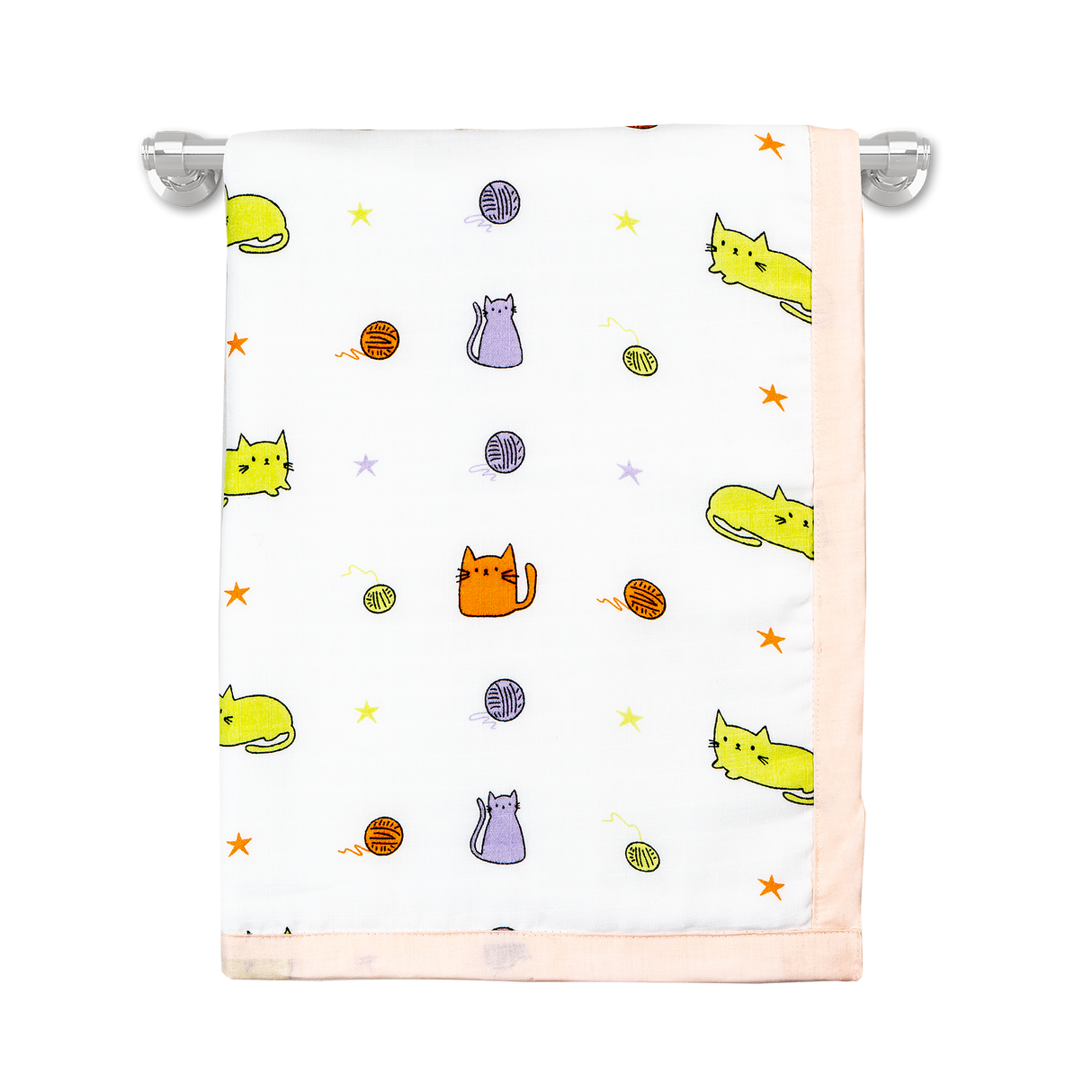 4 Layers Muslin Holding Towel - Cute Kitty