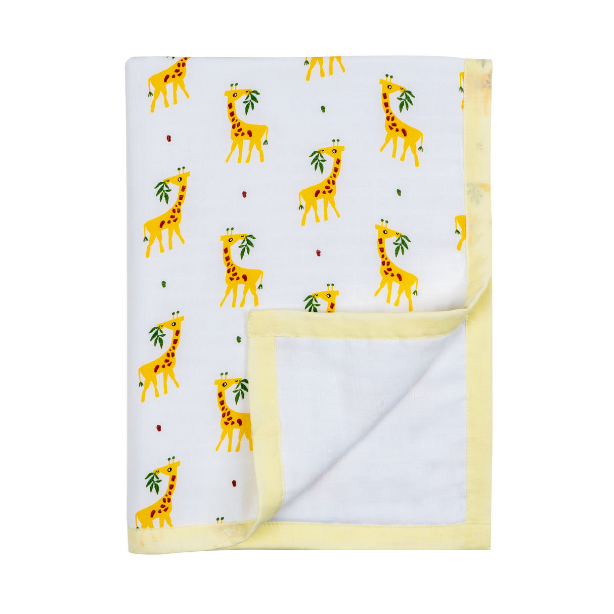 4 Layers Muslin Holding Towel - Yellow Giffy