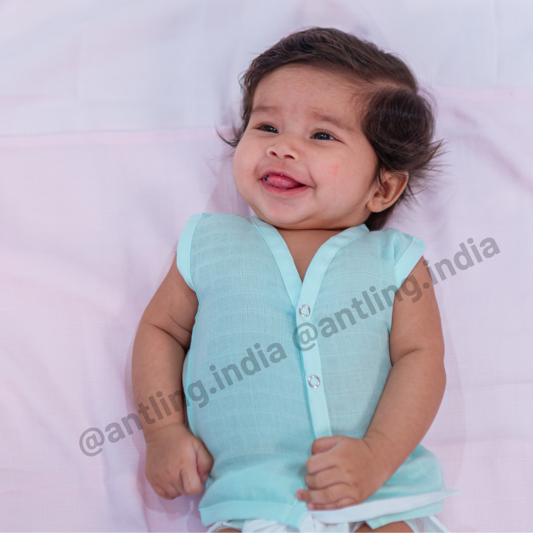 Muslin Jabla - Soft Cyan