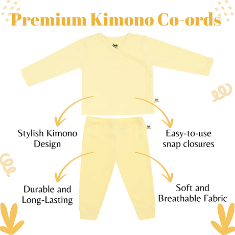 Premium Unisex Kimono Co-ords - Buttercup