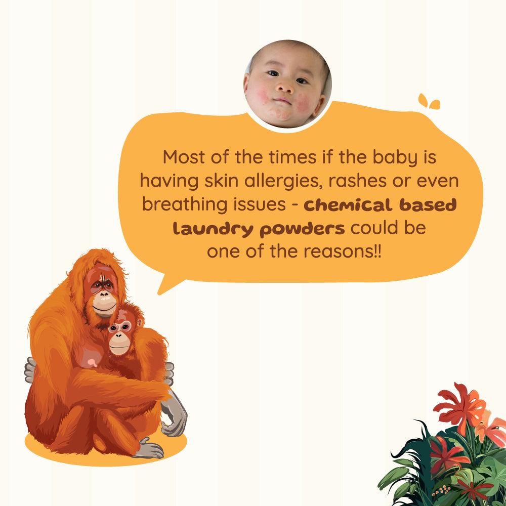 Natural Baby laundry washing powder (Coconut Oil based) - pack of 2