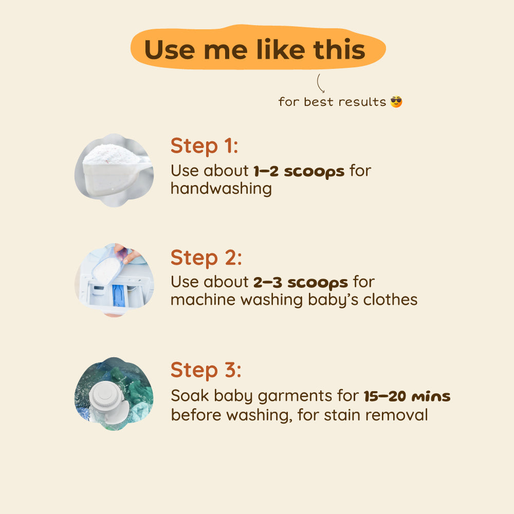 Natural Baby laundry washing powder (Coconut Oil based) - pack of 2