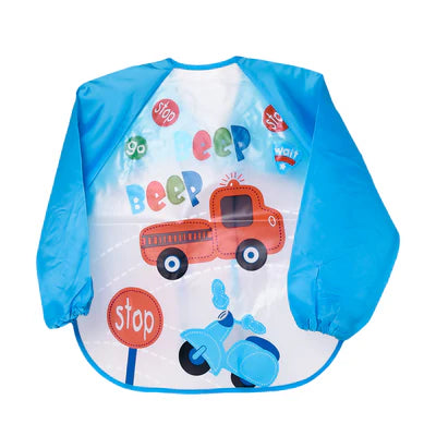 Sleeved Washable Waterproof Bib/Apron with Pocket & Tying Robe
