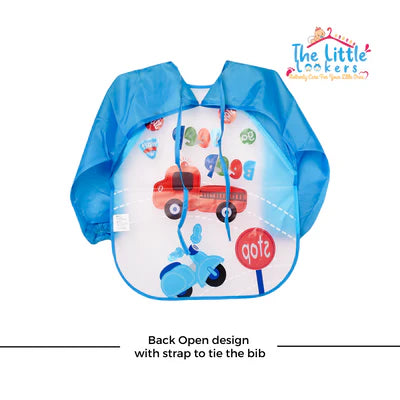 Sleeved Washable Waterproof Bib/Apron with Pocket & Tying Robe
