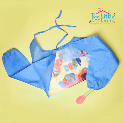 Sleeved Washable Waterproof Bib/Apron with Pocket & Tying Robe