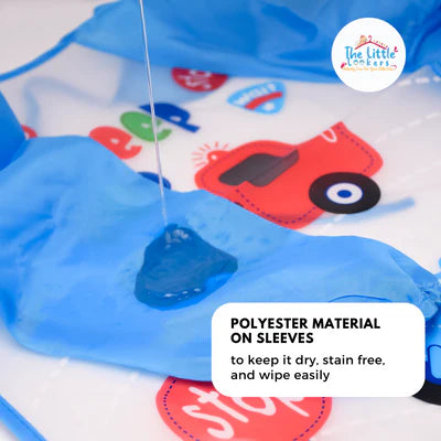 Sleeved Washable Waterproof Bib/Apron with Pocket & Tying Robe