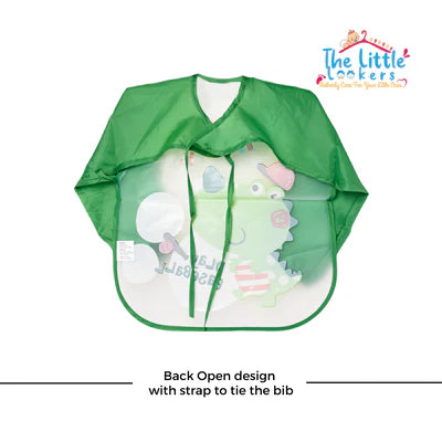 Sleeved Washable Waterproof Bib/Apron with Pocket & Tying Robe