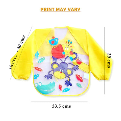 Sleeved Washable Waterproof Bib/Apron with Pocket & Tying Robe