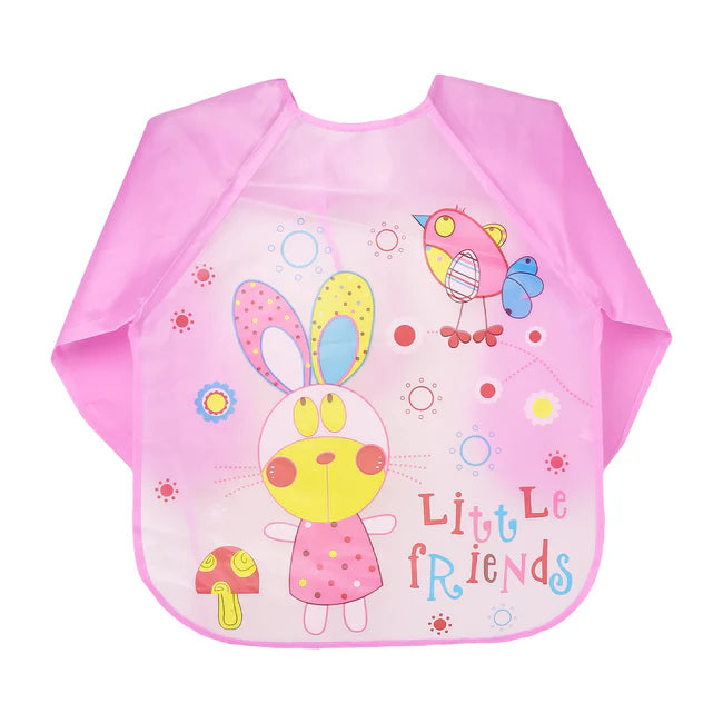 Sleeved Washable Waterproof Bib/Apron with Pocket & Tying Robe