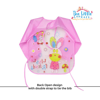 Sleeved Washable Waterproof Bib/Apron with Pocket & Tying Robe