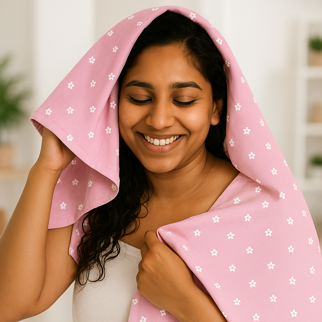 2 Layers Muslin Towel for Moms - Lilac Blooms