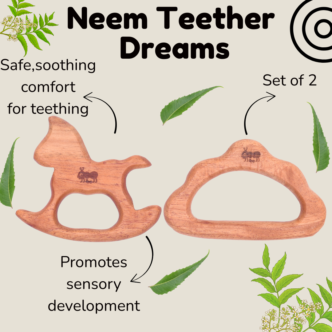 Neem Wood Teethers Duo - Dreams