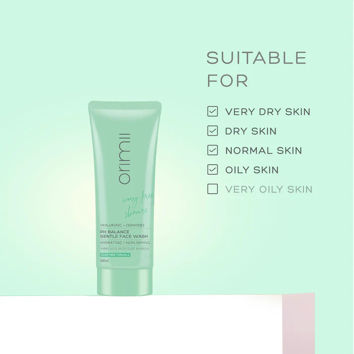 pH Balance Hydrating Gentle Face Wash with Ceramides - Pregnancy Safe
